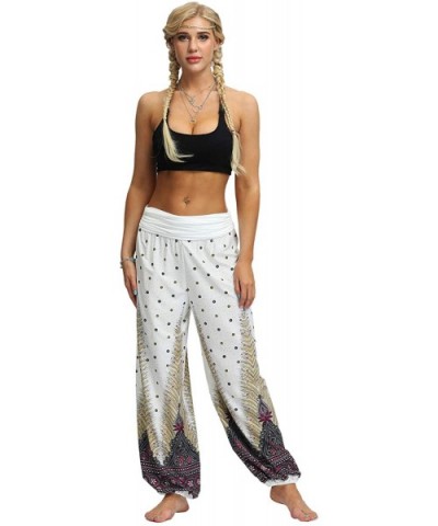 Women's Boho Harem Yoga Pants Floral Print Baggy Comfy Hippie Palazzo Pants - Type E - CH18Z29WK5O $20.41 Bottoms