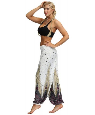 Women's Boho Harem Yoga Pants Floral Print Baggy Comfy Hippie Palazzo Pants - Type E - CH18Z29WK5O $20.41 Bottoms