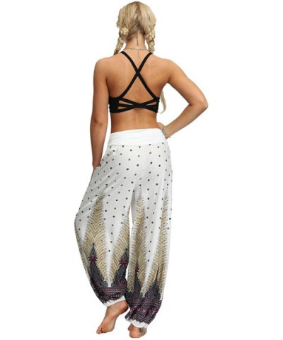 Women's Boho Harem Yoga Pants Floral Print Baggy Comfy Hippie Palazzo Pants - Type E - CH18Z29WK5O $20.41 Bottoms