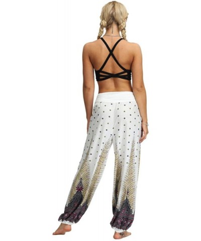 Women's Boho Harem Yoga Pants Floral Print Baggy Comfy Hippie Palazzo Pants - Type E - CH18Z29WK5O $20.41 Bottoms