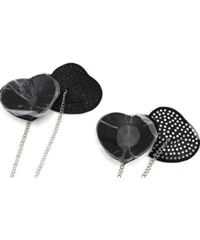 2 Packs Reusable Shiny Rhinestone Silicone Pasties Bra Sexy Breast with Metal Chain for Women Ladies - C818WRI8DL4 $17.14 Acc...