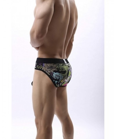 Men's Briefs Modal Printing Sexy Elephant Nose Breathable Underwear - Green - CM18AQUL0NW $16.81 Boxer Briefs