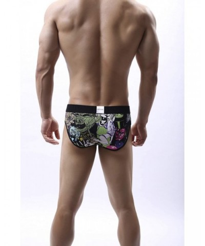 Men's Briefs Modal Printing Sexy Elephant Nose Breathable Underwear - Green - CM18AQUL0NW $16.81 Boxer Briefs