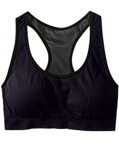 Air Permeable Cooling Summer Sport Yoga Wireless Bra - B-black - CA18ULUDO9L $18.86 Slips