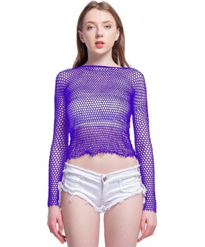 Women Lingerie Bodysuit Bodystockings Long Sleeve Sleepwear Babydoll Dress - Purple - CP18IEIWLR4 $14.13 Baby Dolls & Chemises