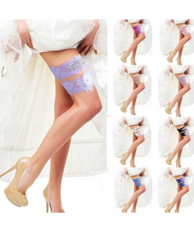 2pcs Lace Wedding Garter for Brides .One for Keeps and one for Garter Throw! - Black - CC18UTCI0NZ $12.60 Shapewear