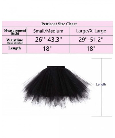 Women's Vintage 1950s Short Tulle Petticoat Ballet Bubble Tutu Puffy Tutu Petticoat Tulle Underskirt - 13 - CM18K3O9LXG $22.0...