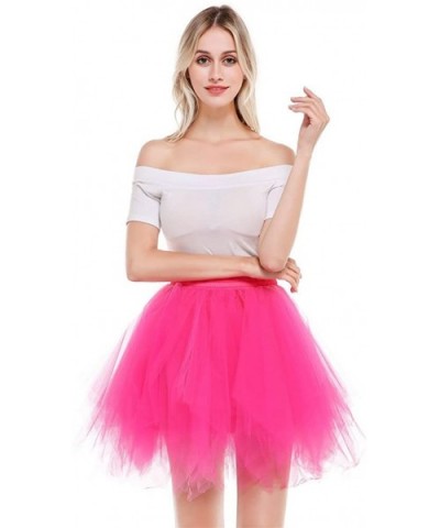 Women's Vintage 1950s Short Tulle Petticoat Ballet Bubble Tutu Puffy Tutu Petticoat Tulle Underskirt - 13 - CM18K3O9LXG $22.0...