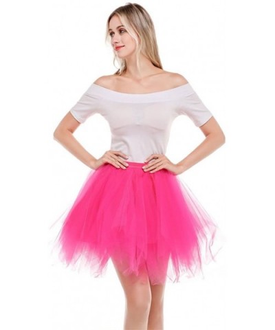 Women's Vintage 1950s Short Tulle Petticoat Ballet Bubble Tutu Puffy Tutu Petticoat Tulle Underskirt - 13 - CM18K3O9LXG $22.0...