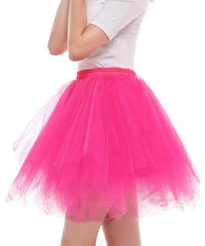 Women's Vintage 1950s Short Tulle Petticoat Ballet Bubble Tutu Puffy Tutu Petticoat Tulle Underskirt - 13 - CM18K3O9LXG $22.0...