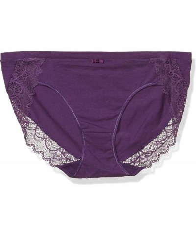 Women's Cotton Desire Sheer Lace Hipster - Purple Vista - CD185IGHEEE $13.11 Panties