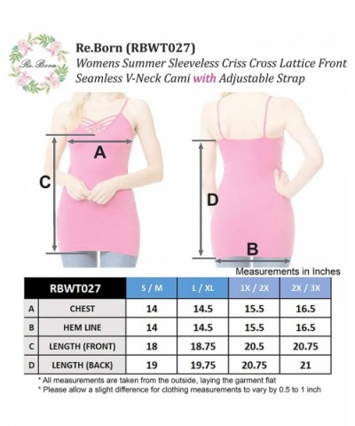 Womens Criss Cross Lattice V-Neck Seamless Cami with Adjustable Strap Cami Camisole Tops Multi Pack [S-3XL] - Dark Olive - C9...