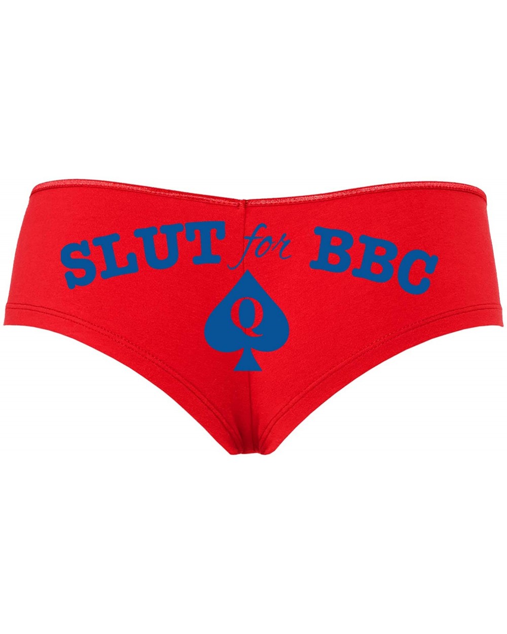 Slut for BBC - Queen of Spades Boy Short Panties - Love Big Cock Boyshort Underwear - Royal Blue - CA18SHH7NIW $24.67 Panties