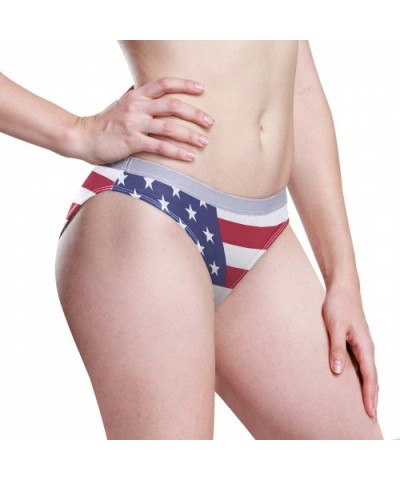 Women Waistband Stretch Bikini Panty Flag Pattern Print Underwear Bikini Briefs - Flag - CA19706KAX8 $22.73 Panties