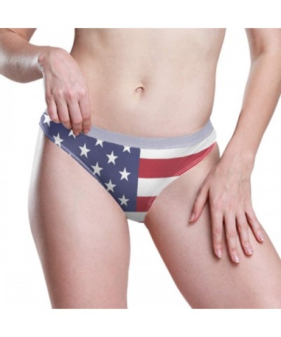 Women Waistband Stretch Bikini Panty Flag Pattern Print Underwear Bikini Briefs - Flag - CA19706KAX8 $22.73 Panties