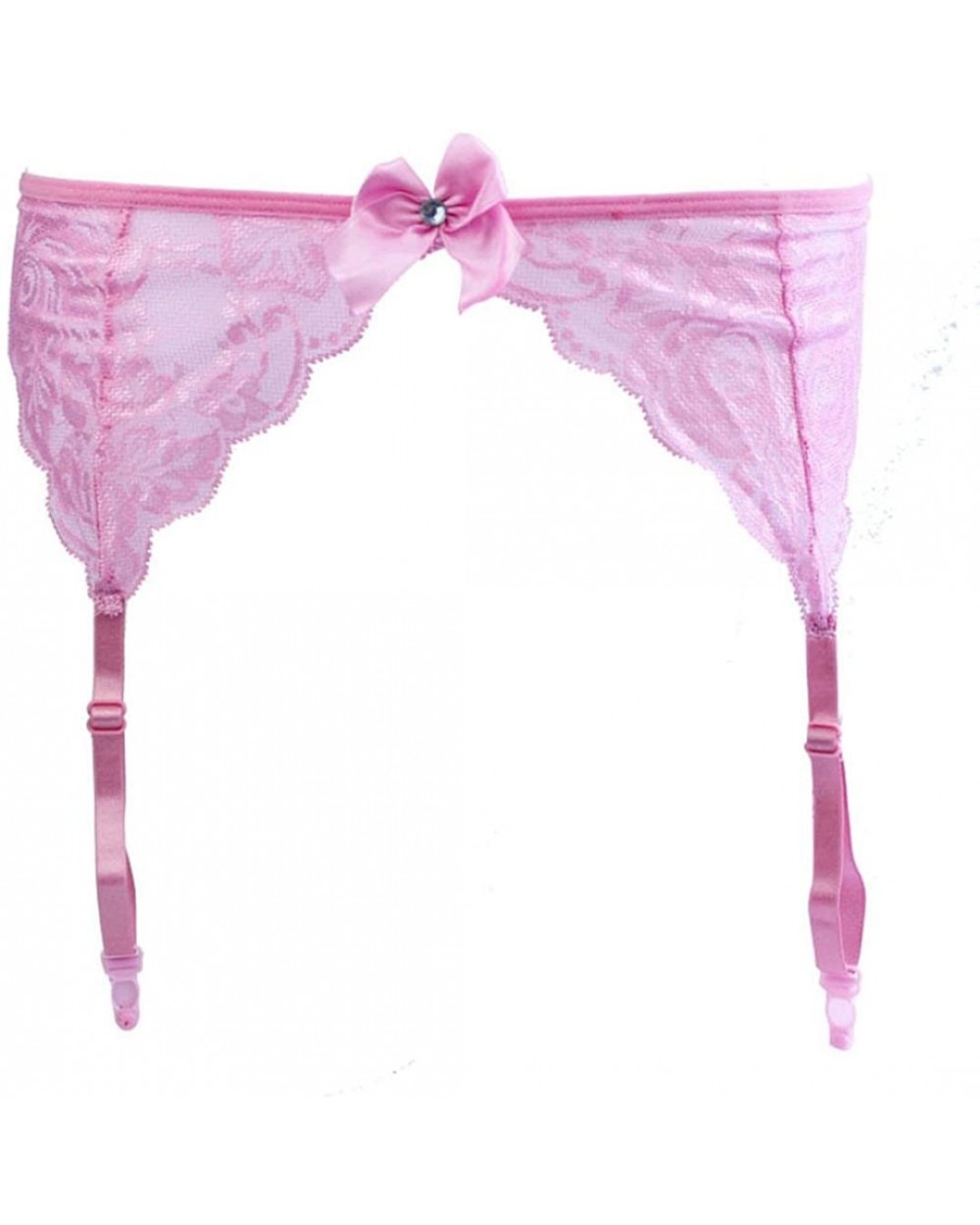 Women's All Lace Garter Belt Adjustable for Thigh High Stockings 4 Colors - Pink - CE1800CEODN $13.84 Garters & Garter Belts