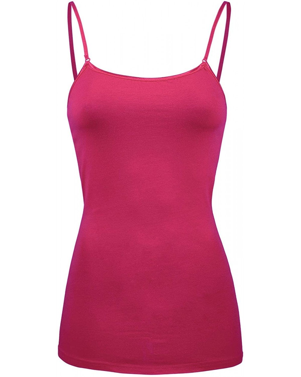 Womens Basic Camisole Tank Top - Fuchsia - C018E7Z08RN $12.57 Camisoles & Tanks