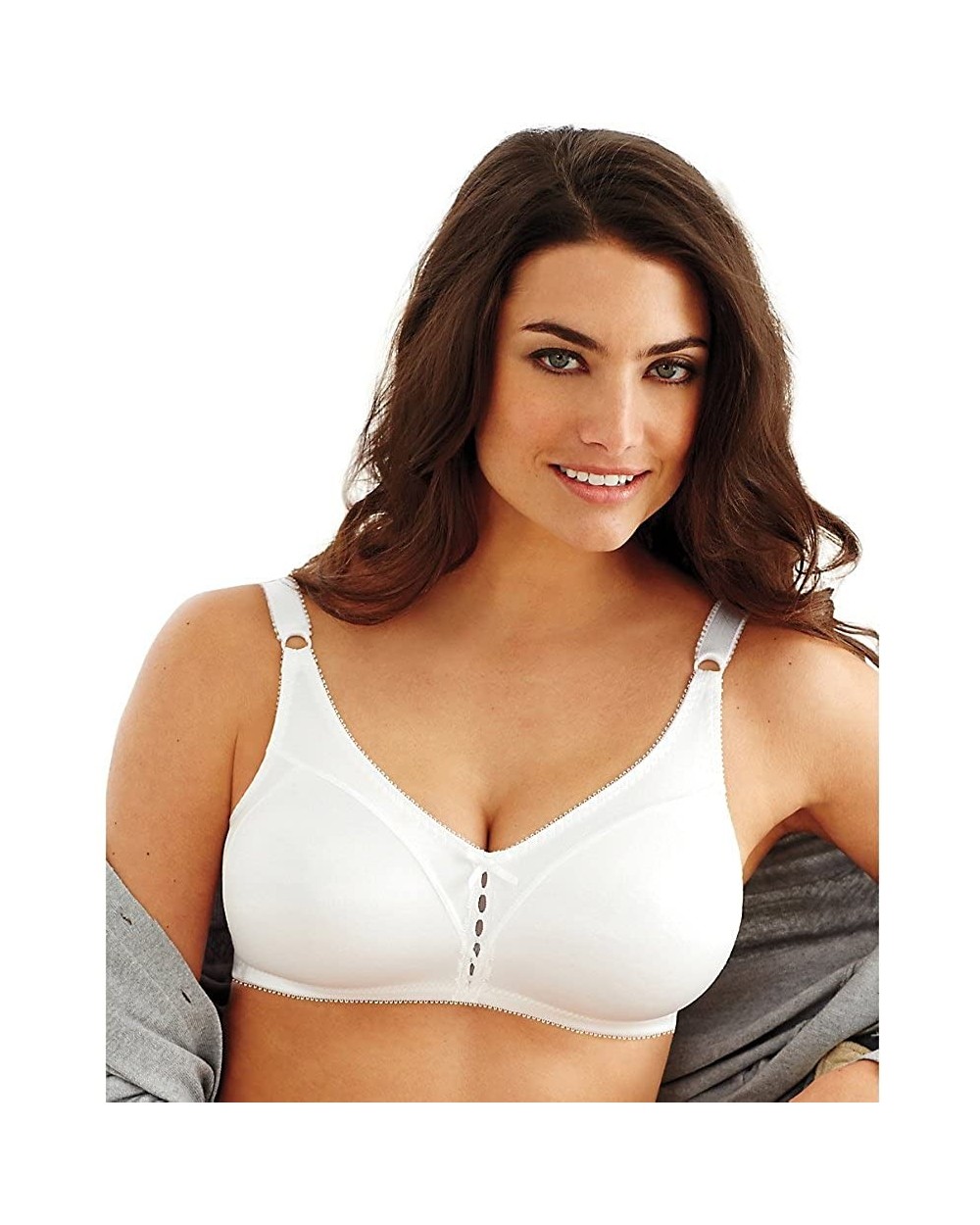 Double Support Wirefree Bra - White - CF182ZDKWY0 $39.59 Bras