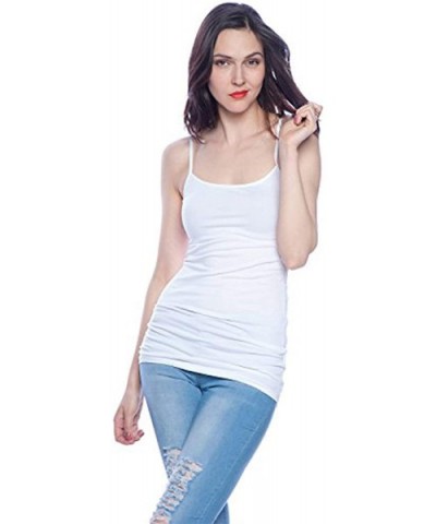 4 Pack Active Basic Cami Tanks in Many Colors - White- Black- Hgray- Navy- Large - CK18XUN0XAL $39.47 Camisoles & Tanks