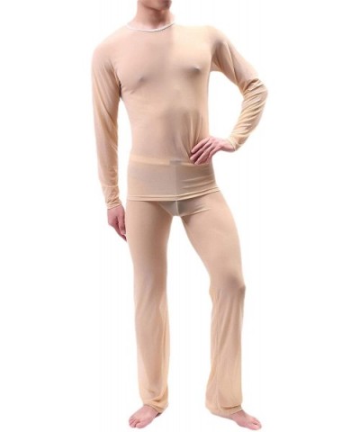 Men's Sleepwear See-Through Nightwear Loungewear Pajama Sets - 3 - CD19DDZ5OC7 $50.71 Sleep Sets