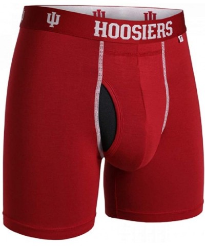 NCAA Team Colors Men's Swing Shift Boxers - Iu Crimson - CD18OY2WEM4 $46.37 Boxer Briefs