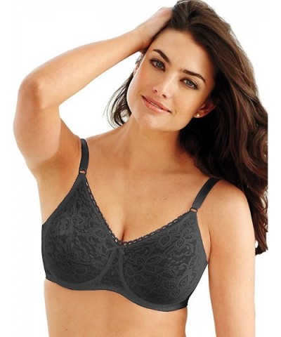 Lace n Smooth Stretch Lace Underwire Bra 40DD-Black - CL115DP49FV $39.12 Bras