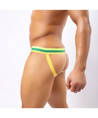 Men's Underwear- Hollow Out Men Underwear Boxers Bulge Pouch Men Shorts Hot - Blue - C212OBS08XT $15.41 Briefs