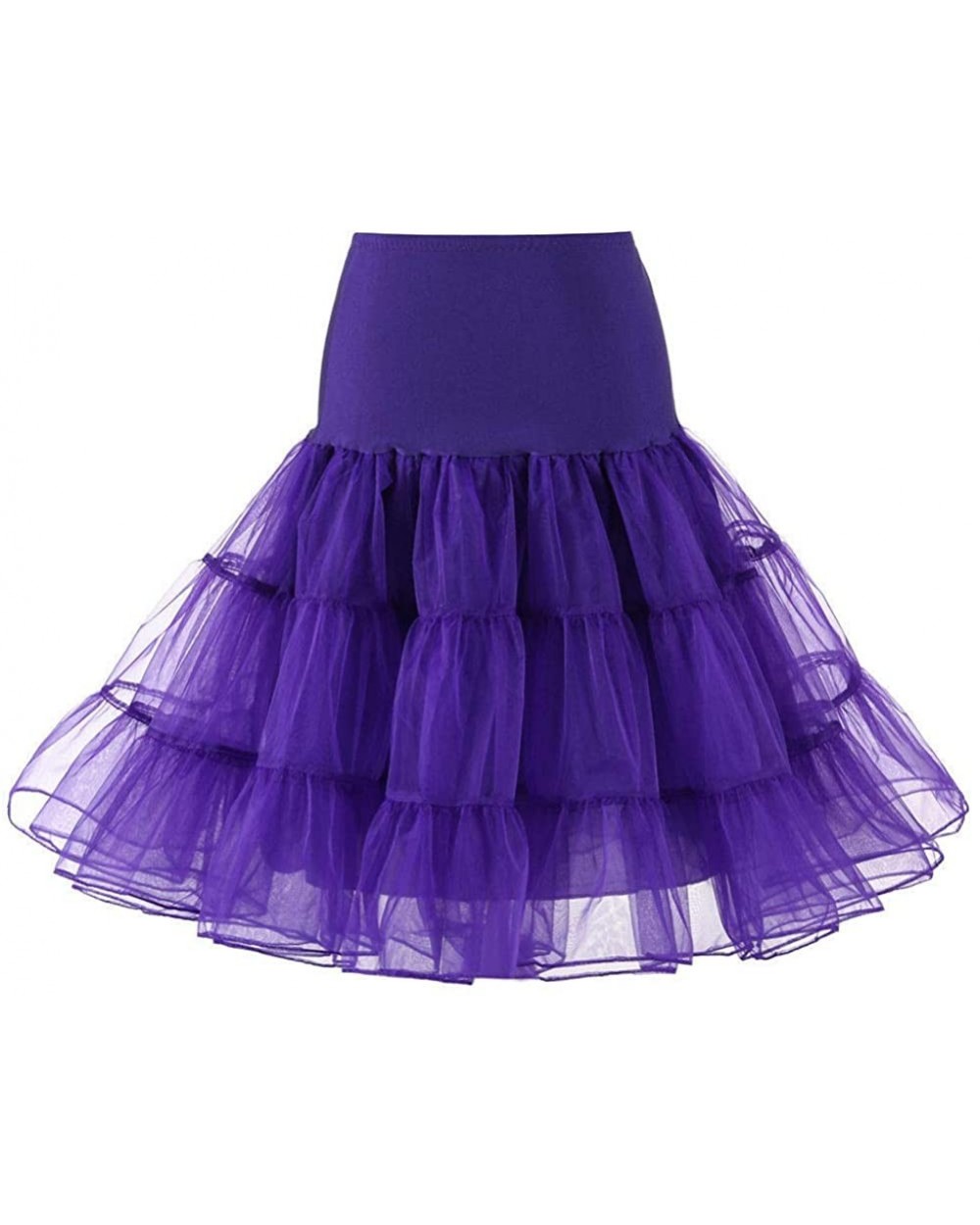 Short Petticoat Crinoline Underskirt Tutu Dance Wedding Dress Skirt Slips - Purple - CP190ASAEOQ $21.59 Slips