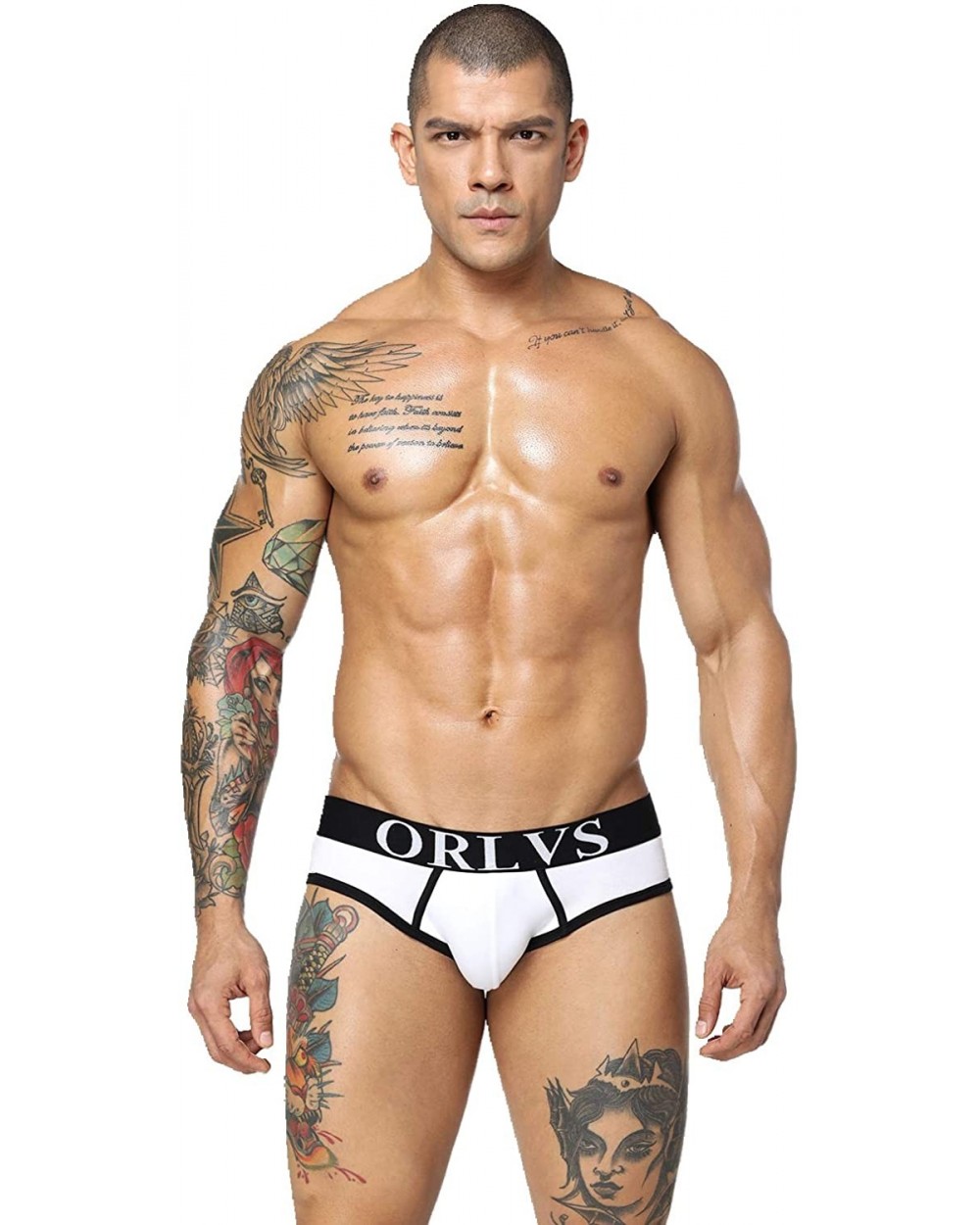 Men's Bulge Pouch Cotton Bikinis Low Rise Briefs Underwear - White - CC18XRL7CAR $14.04 Briefs