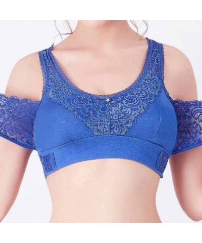 Women Front Cross Straps Bra Wireless Breathable Silk Bra Gentle Bra Curved Bra Gathered Push Up Bra No Bulging No Sagging - ...