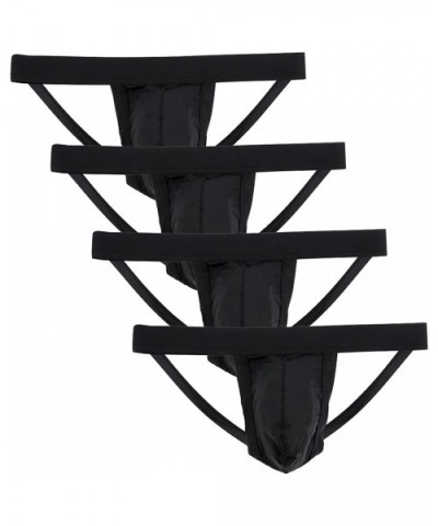 Men's Athletic Supporter Briefs Performance Jockstrap Underwear - 4-pack Black - CU18KWMWCT6 $34.80 Briefs