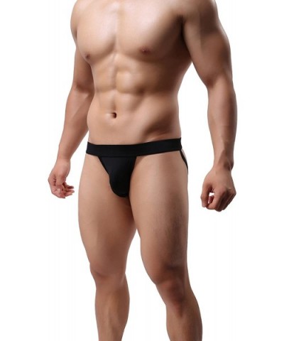 Men's Athletic Supporter Briefs Performance Jockstrap Underwear - 4-pack Black - CU18KWMWCT6 $34.80 Briefs