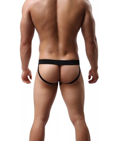 Men's Athletic Supporter Briefs Performance Jockstrap Underwear - 4-pack Black - CU18KWMWCT6 $34.80 Briefs