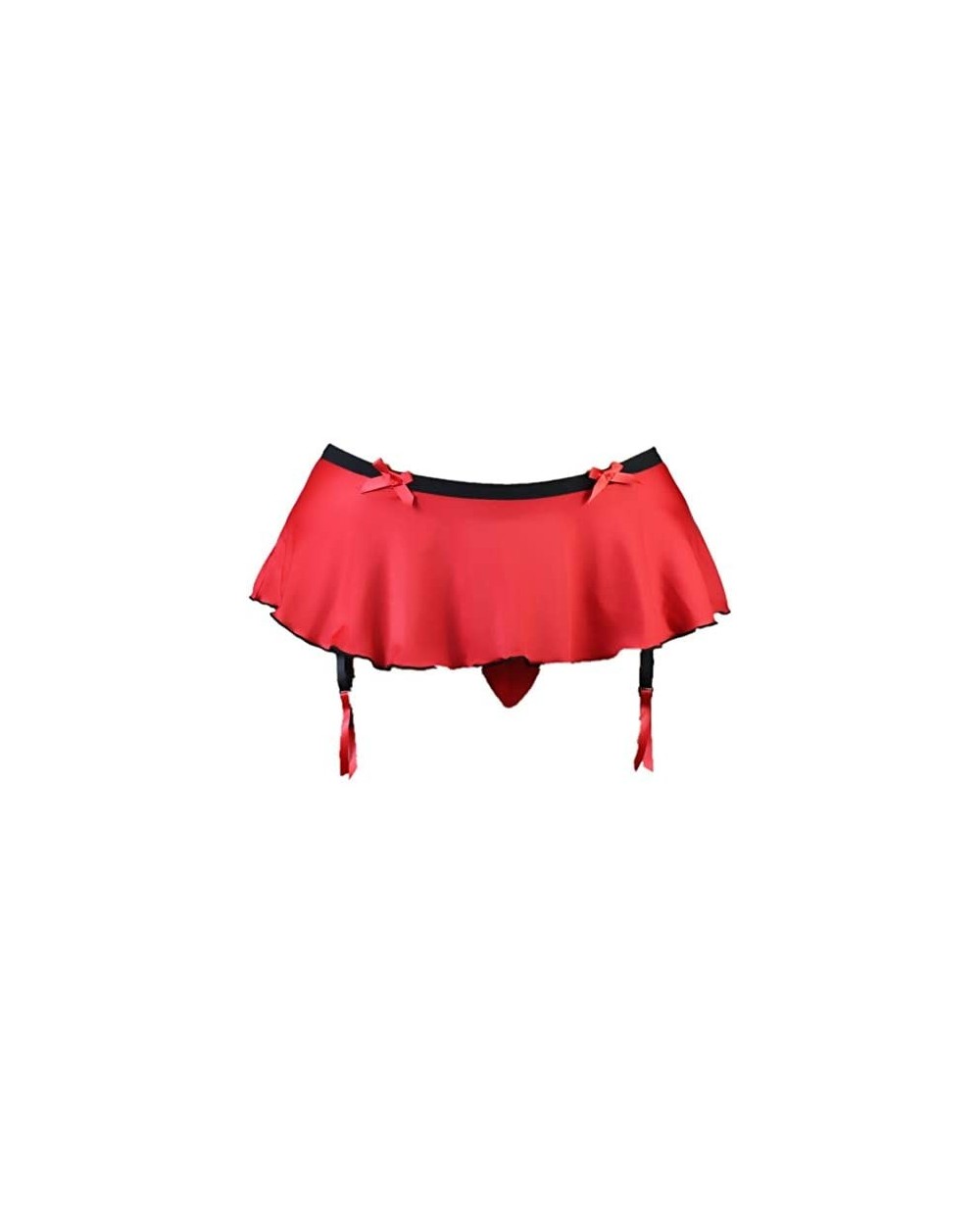 Sissy Pouch Panties Men's Skirted Mooning Bikini Briefs Girly Underwear Sexy for Men - Hot Red - C718I52CQSO $39.96 Briefs