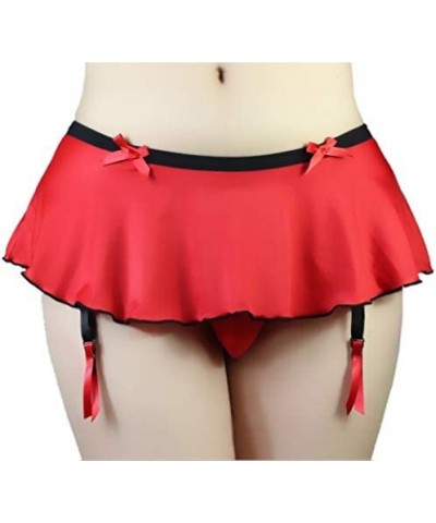 Sissy Pouch Panties Men's Skirted Mooning Bikini Briefs Girly Underwear Sexy for Men - Hot Red - C718I52CQSO $39.96 Briefs