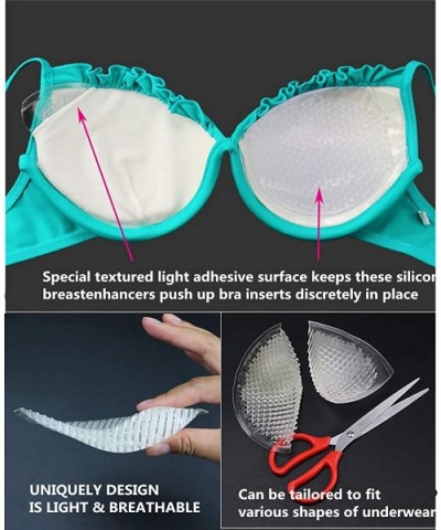 Breathable Lightweight Perforated Silicone Bra Insert Breast Enhancer Push Up Pads - CY197HIKXR5 $21.26 Accessories