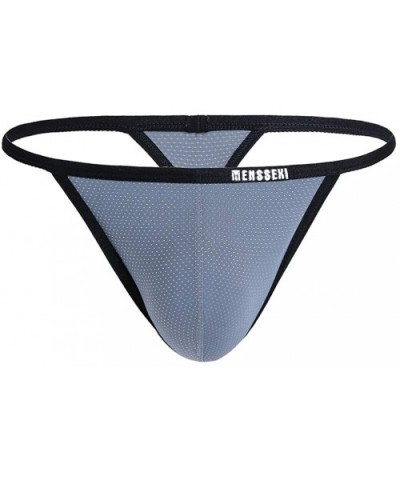 Men's New Sexy Panties Super Soft Ice Silk Triangle Panties - Mix 8 - CU1933OEU0A $55.84 G-Strings & Thongs