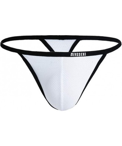 Men's New Sexy Panties Super Soft Ice Silk Triangle Panties - Mix 8 - CU1933OEU0A $55.84 G-Strings & Thongs