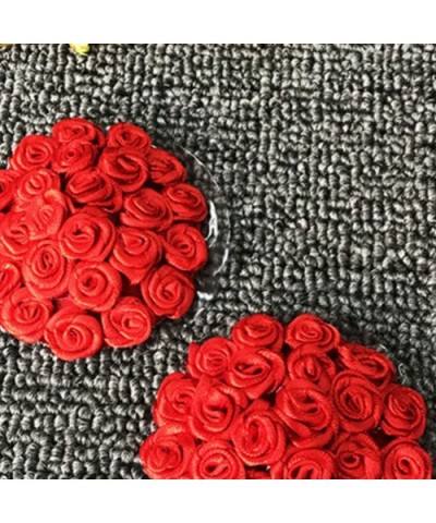 Valentines Rose Nipple Covers for Women Reusable Breast Petals Self-Adhesive Bra Pasties Stickers for Wedding - Red+black - C...