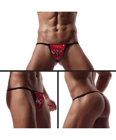 Men's Underwear Thongs Cotton Briefs G-Strings Low Rise T-Back Bikinis Underpants - Cotton-5pcs - C7190ZDEHH9 $25.56 G-String...