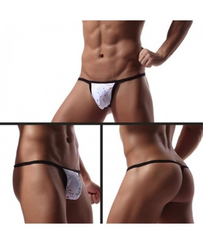 Men's Underwear Thongs Cotton Briefs G-Strings Low Rise T-Back Bikinis Underpants - Cotton-5pcs - C7190ZDEHH9 $25.56 G-String...