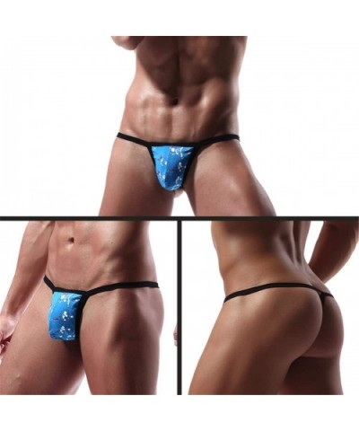 Men's Underwear Thongs Cotton Briefs G-Strings Low Rise T-Back Bikinis Underpants - Cotton-5pcs - C7190ZDEHH9 $25.56 G-String...