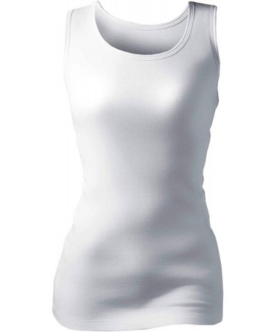 Womens Cotton Winter Fleece Thermal Underwear Sleeveless Top Vest - White - CU18QYMQXMW $38.10 Thermal Underwear