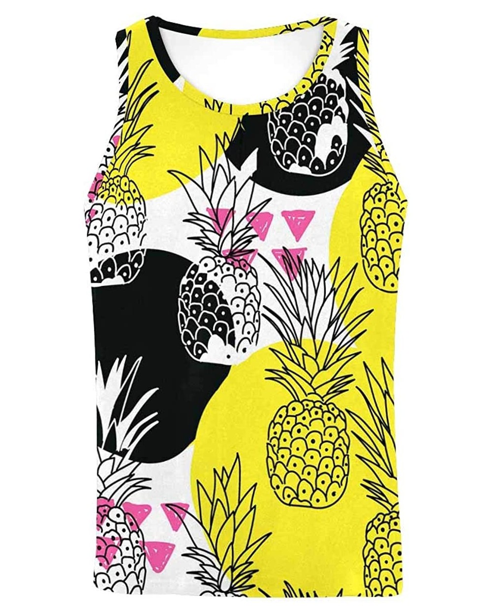 Men's Muscle Gym Workout Training Sleeveless Tank Top Palm Tree Beach - Multi9 - CL19DW7HHOO $45.92 Undershirts