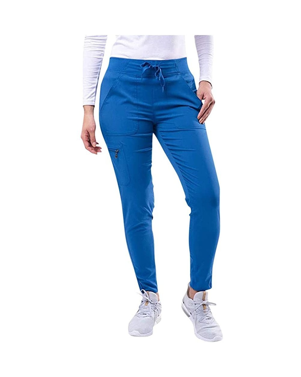 Women Skinny Pocket Pants High Waist Stretch Slim Pencil Trousers Lady Solid Sport Casual Pants Blue - C6199HQDRDZ $36.93 Acc...