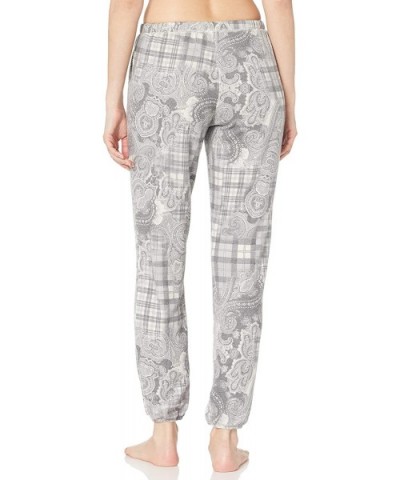 Women's Signature Lounge Jogger Sweatpant - Paisley Plaid - CY18SNAN08E $66.70 Bottoms