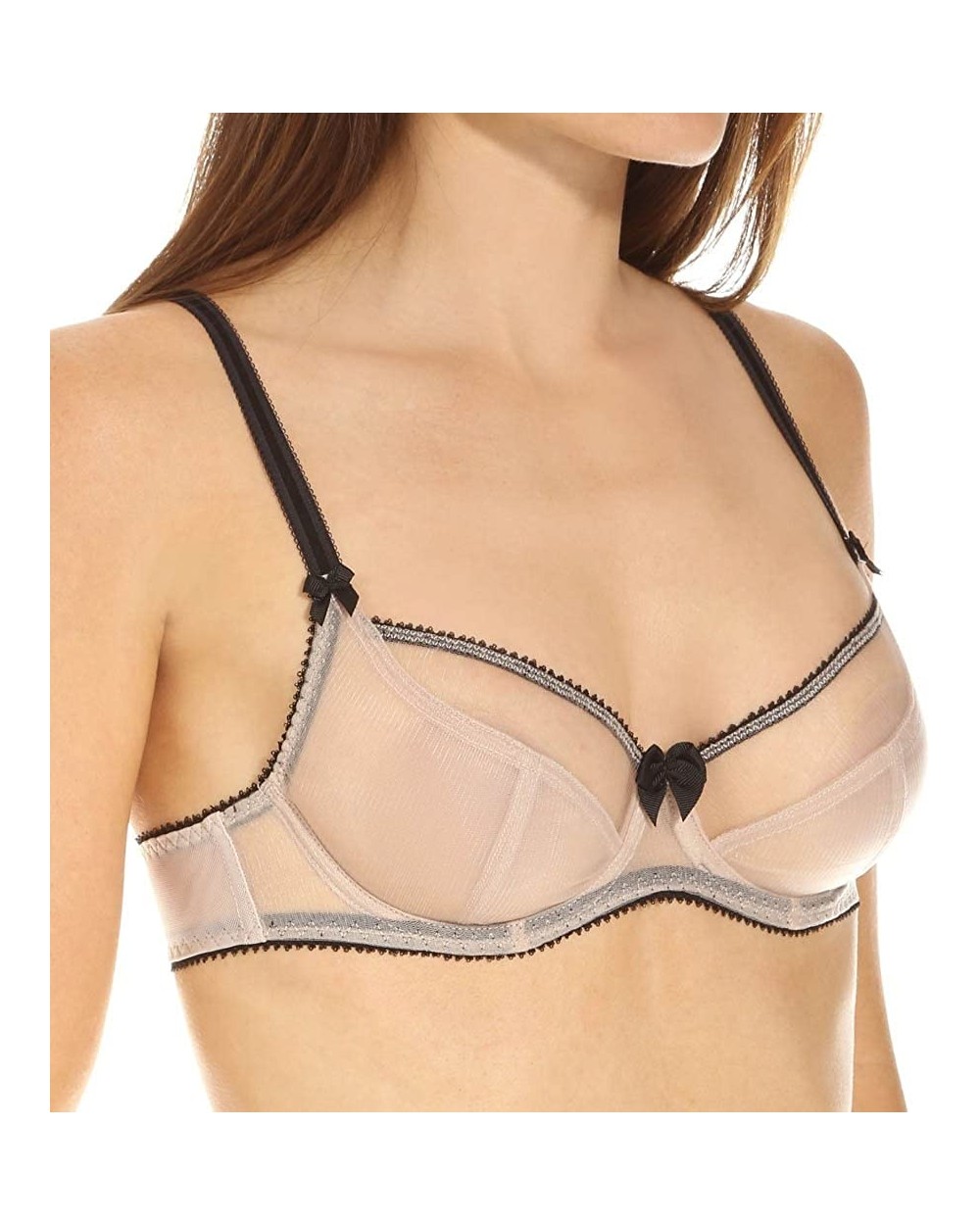 Women's Dessous 3 Part Cup Full Coverage Bra - Blondie/Black - CO11ODVVY4F $44.01 Bras