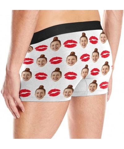 Custom Face Boxers Property of Girlfriends Name Red Lips White Personalized Face Briefs Underwear for Men - Multi 1 - C418A4C...