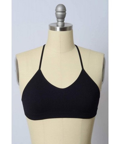 Womens Tattoo Mesh Racerback Bralette - Black - CI1962640DM $40.98 Bras