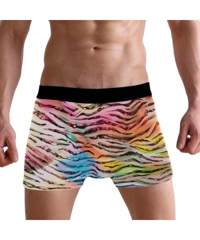 Funny Wild Animal Colorful Tiger Skin Pattern Boxer Briefs for Men Teen Boy Soft Breathable Underwear - CM18T920Z6E $23.19 Bo...